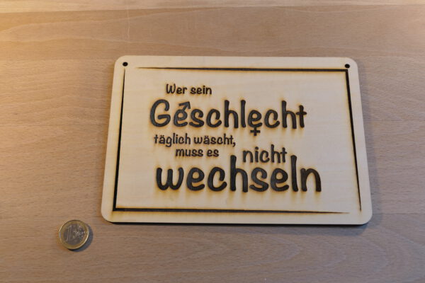Schild "Geschlecht"