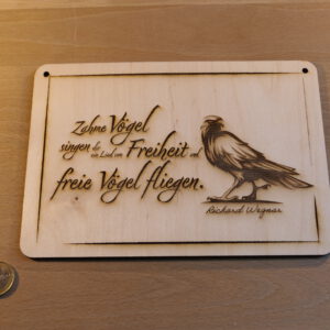 Schild "Freie Vögel"