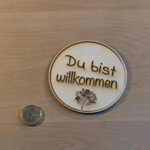 Untersetzer "Willkommen"