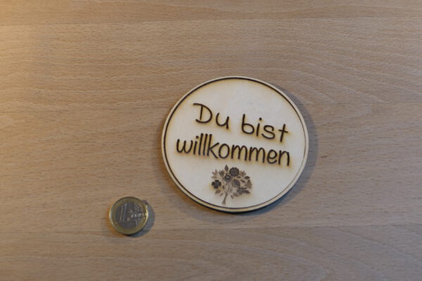 Untersetzer "Willkommen"