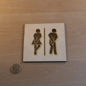 Piktogrammpaar "Toilette, Quadrat"