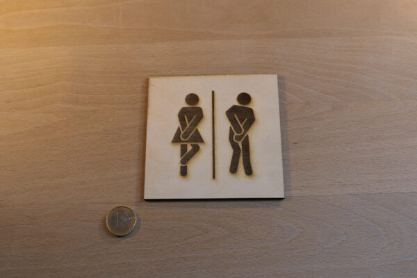 Piktogrammpaar "Toilette, Quadrat"