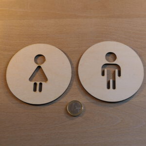 Piktogrammpaar "Toilette, Kreise"