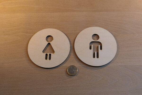 Piktogrammpaar "Toilette, Kreise"